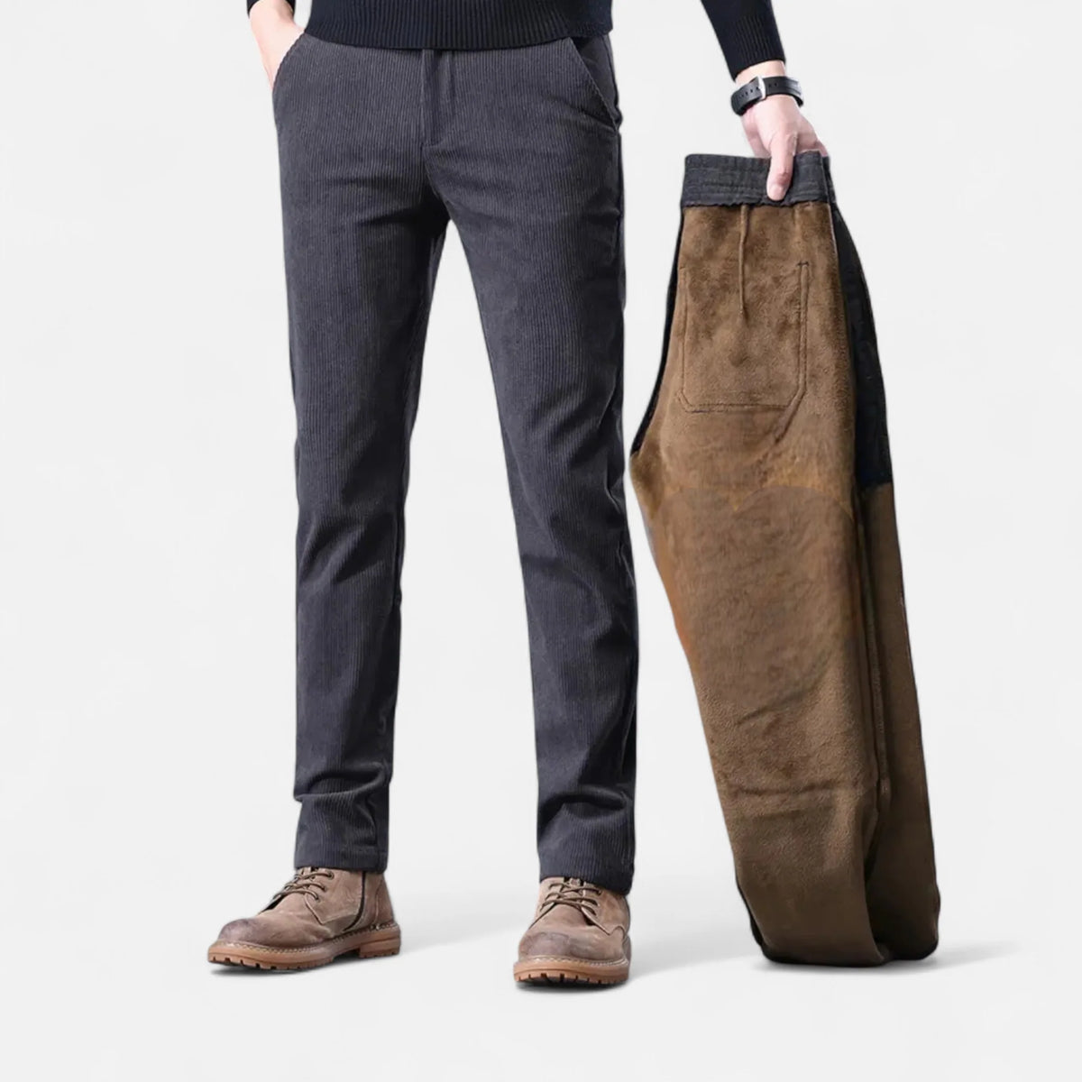 Men's Chenille Trousers | Warm Straight-Leg Autumn Winter 8