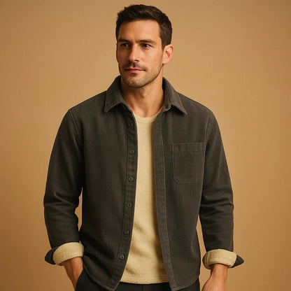Men's Corduroy Long-Sleeve Shirt Relaxed Fit 1