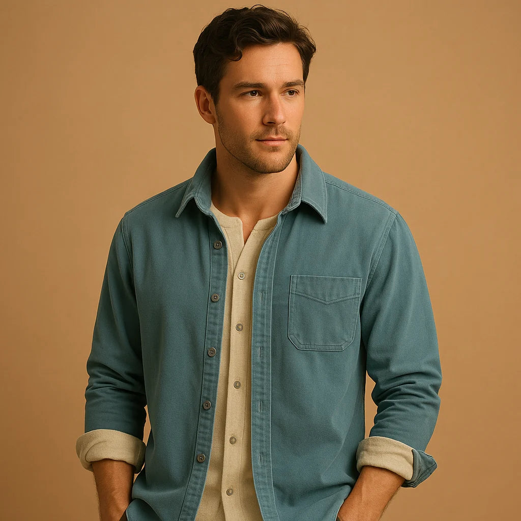 Men's Corduroy Long-Sleeve Shirt Relaxed Fit 2