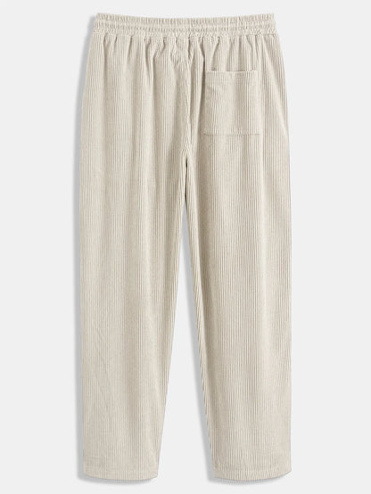 Men's Corduroy Shirt Set | Casual Straight-Leg Trousers 6