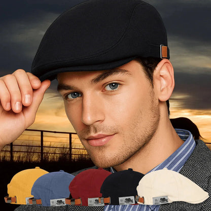 Men's Cotton Flat Cap | Classic Newsboy Hat 6
