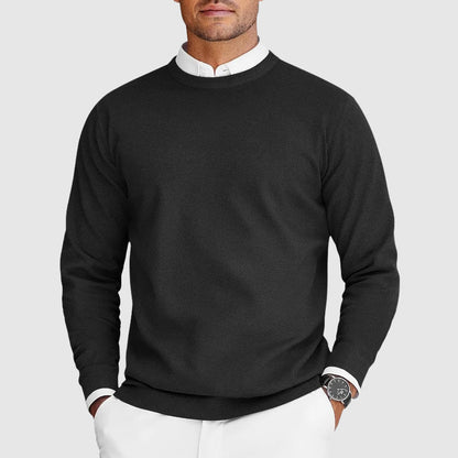 Men's Crew Neck Sweater Lightweight Polyester Nylon Blend 0