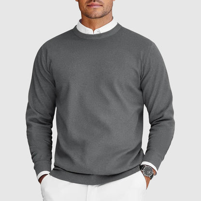 Men's Crew Neck Sweater Lightweight Polyester Nylon Blend 3