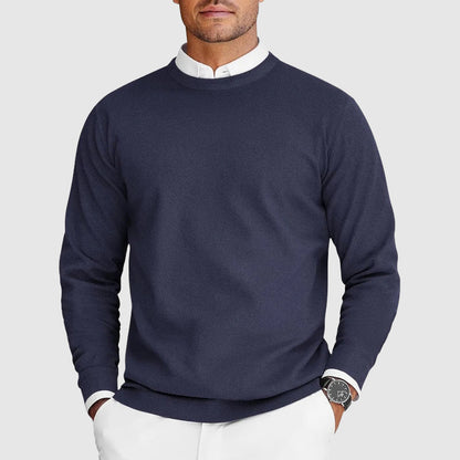 Men's Crew Neck Sweater Lightweight Polyester Nylon Blend 4