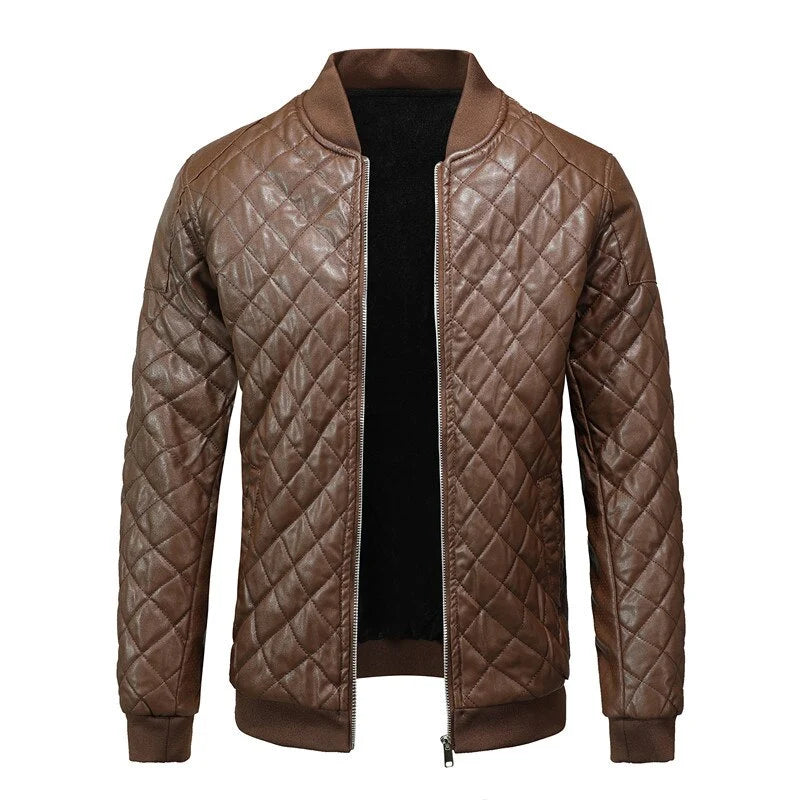 Men's Diamond Quilted Bomber Jacket | Men's Winter Jacket 1