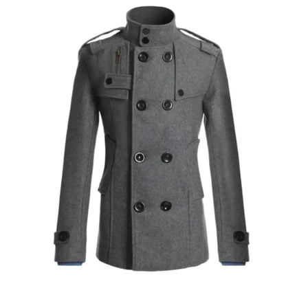 Men's Double-Breasted Military Jacket | Men's Winter Coat 3