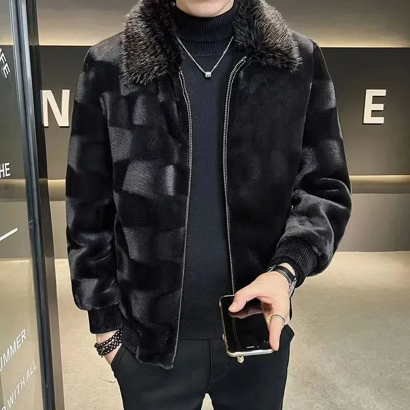 Men's Faux-Fur Winter Jacket | Casual Zip-Up Coat 1