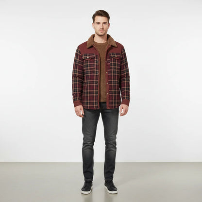 Men's Fleece-Lined Flannel Jacket | Casual Men's Winter Jacket 1