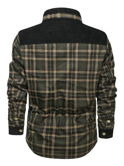 Men's Fleece-Lined Plaid Overshirt | Casual Flannel Shirt 3