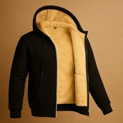Men's Fleece-Lined Zip-Up Hoodie | Casual Sweatshirt 2