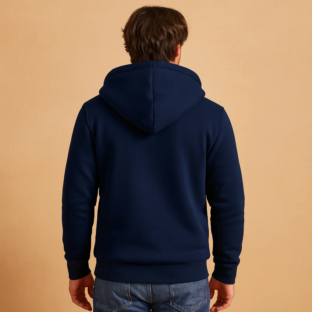 Men's Fleece-Lined Zip-Up Hoodie | Casual Sweatshirt 3