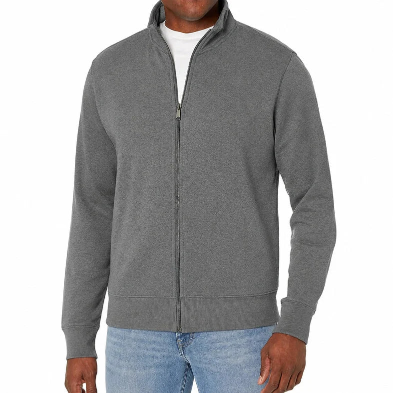 Men's Full Zip Cotton Blend Sweatshirt | Casual Athletic Jacket 2
