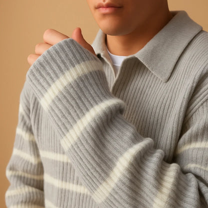 Men's Half-Zip Sweater | Lightweight Knit Pullover with Print 2