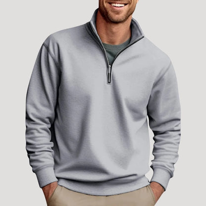 Men's Half-Zip Sweatshirt Stand-Collar Long Sleeve Pullover 3