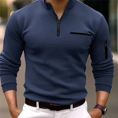 Men's Half Zip Sweater | Casual Breathable Layering Pullover 4