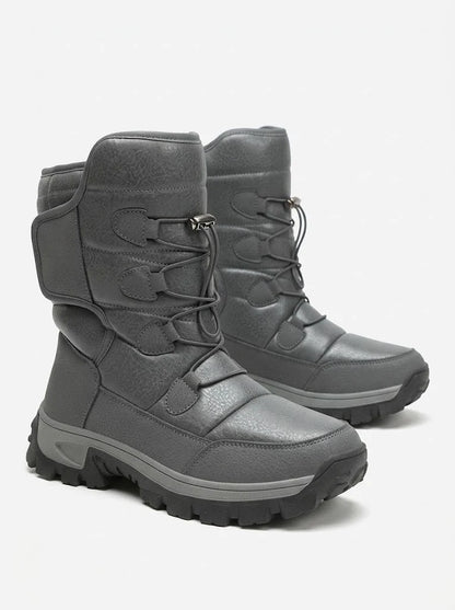 Men's High-Top Snow Boots Plush-Lined Winter Outdoor 1