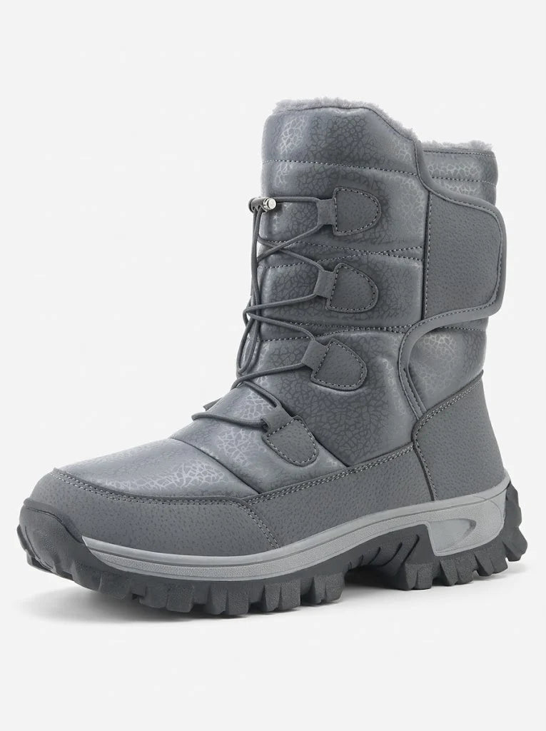 Men's High-Top Snow Boots Plush-Lined Winter Outdoor 4