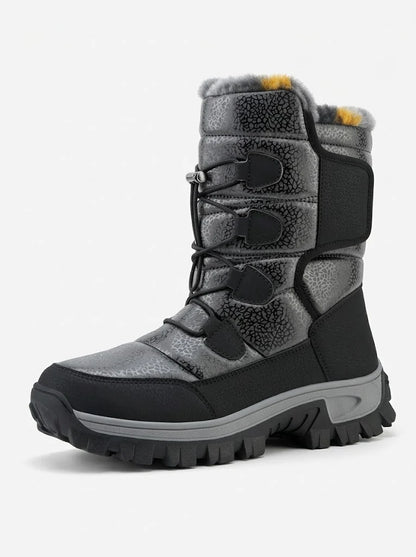 Men's High-Top Snow Boots Plush-Lined Winter Outdoor 5