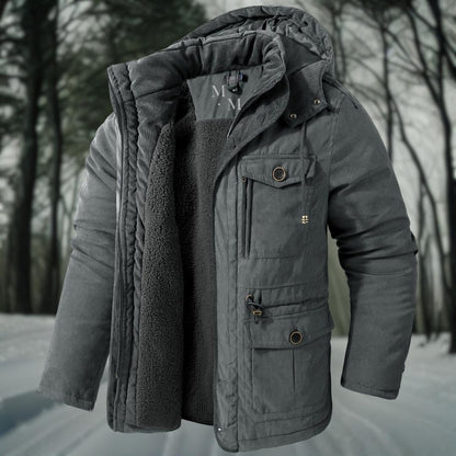 Men's Hooded Padded Utility Parka Jacket | Insulated Winter Coat 4