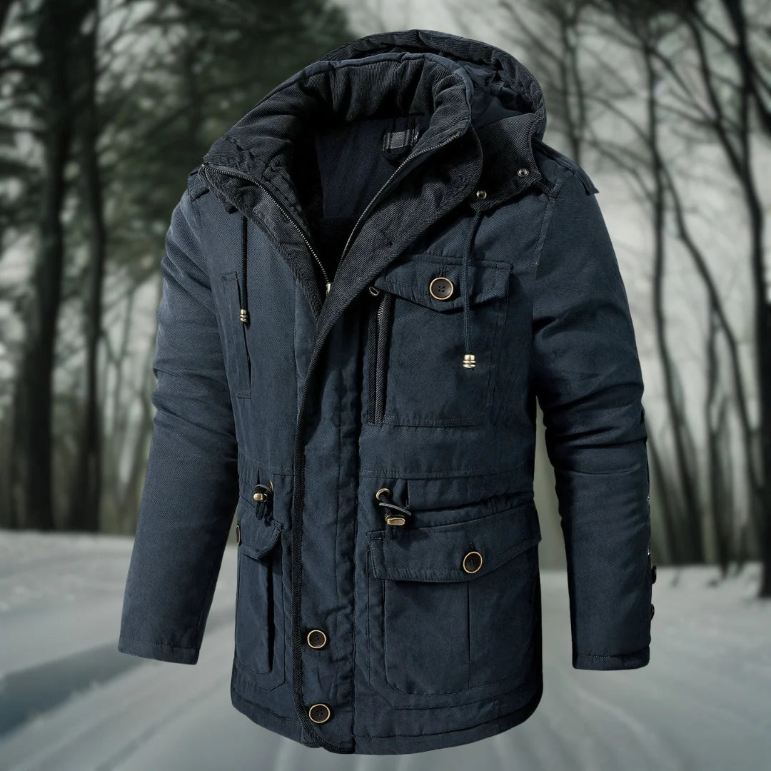 Men's Hooded Padded Utility Parka Jacket | Insulated Winter Coat 6