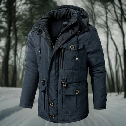 Men's Hooded Padded Utility Parka Jacket | Insulated Winter Coat 6