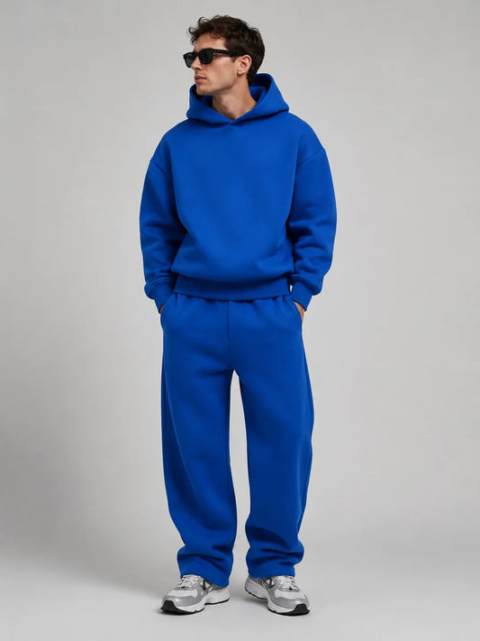 Men's Hoodie and Sweatpants Set | Casual Cotton Blend Outfit 0