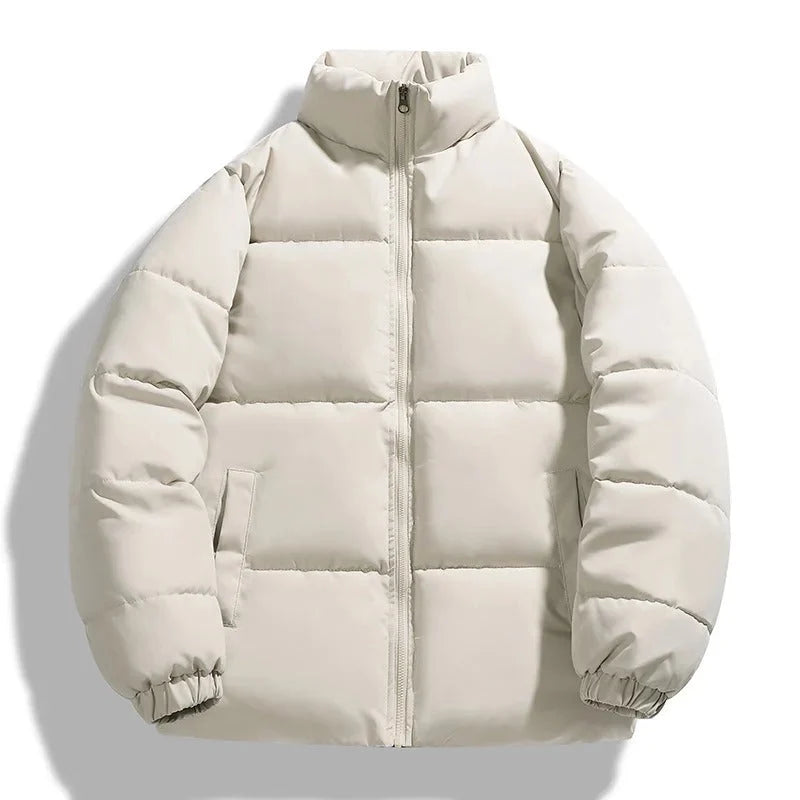 Men's Insulated Puffer Jacket Stand-Collar Zip-Up 0