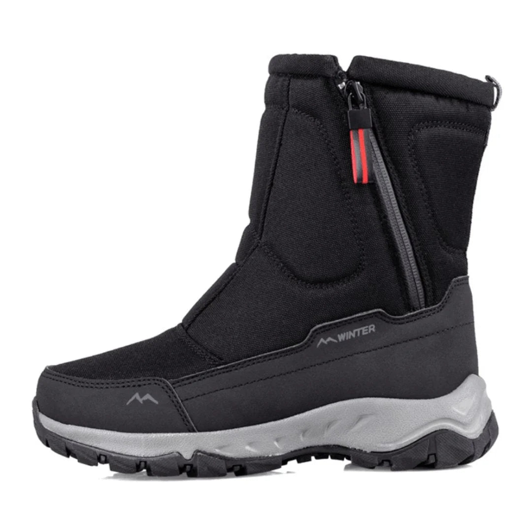 Men's Insulated Winter Boots | Warm Non-Slip Side-Zip Footwear 0