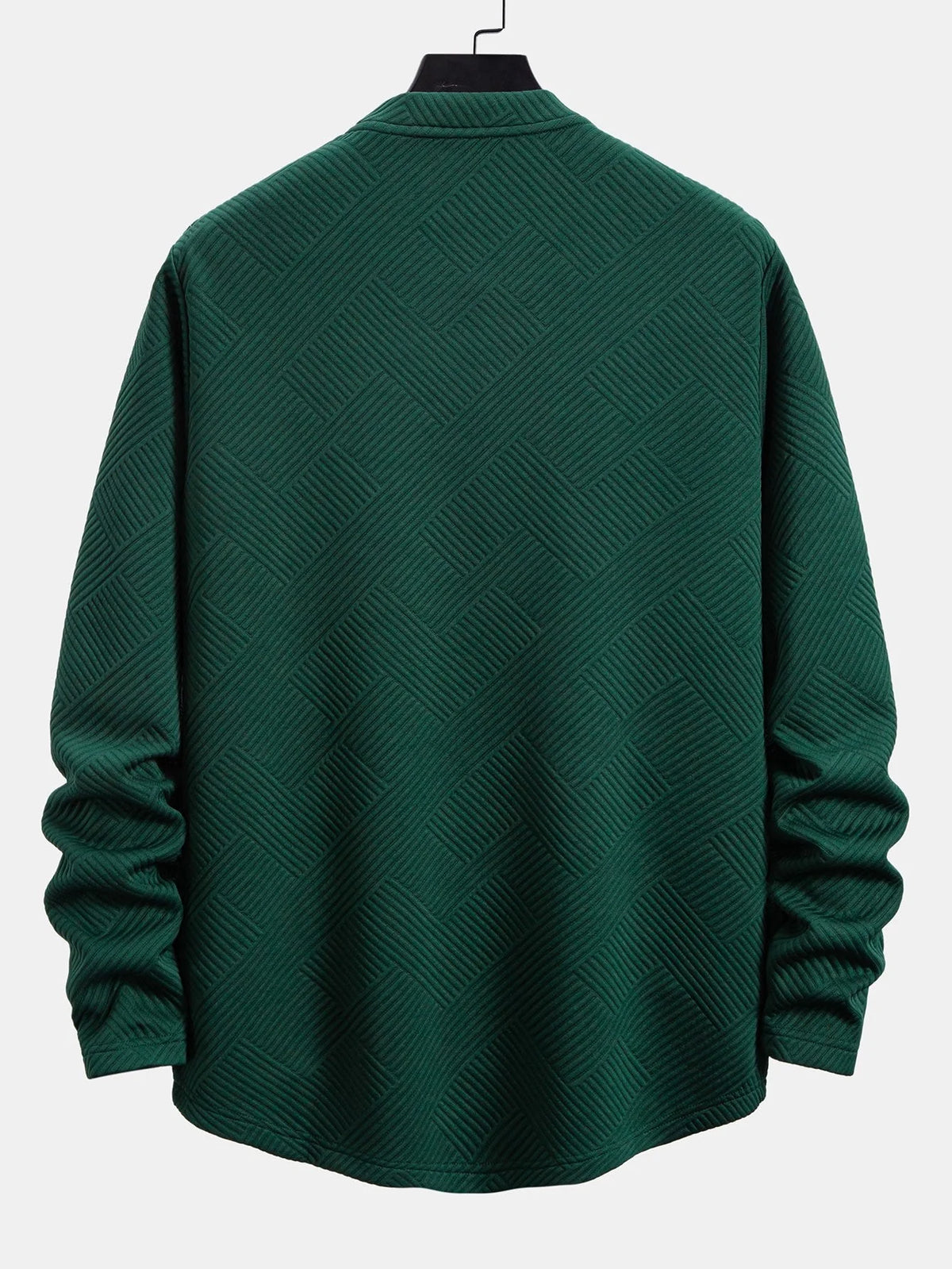 Men's Jacquard Long Sleeve T-Shirt Casual Fit | Men's Shirts 7