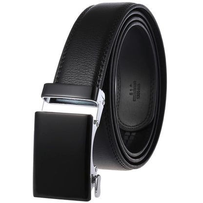 Men's Leather Belt | Automatic Buckle Adjustable Strap 0