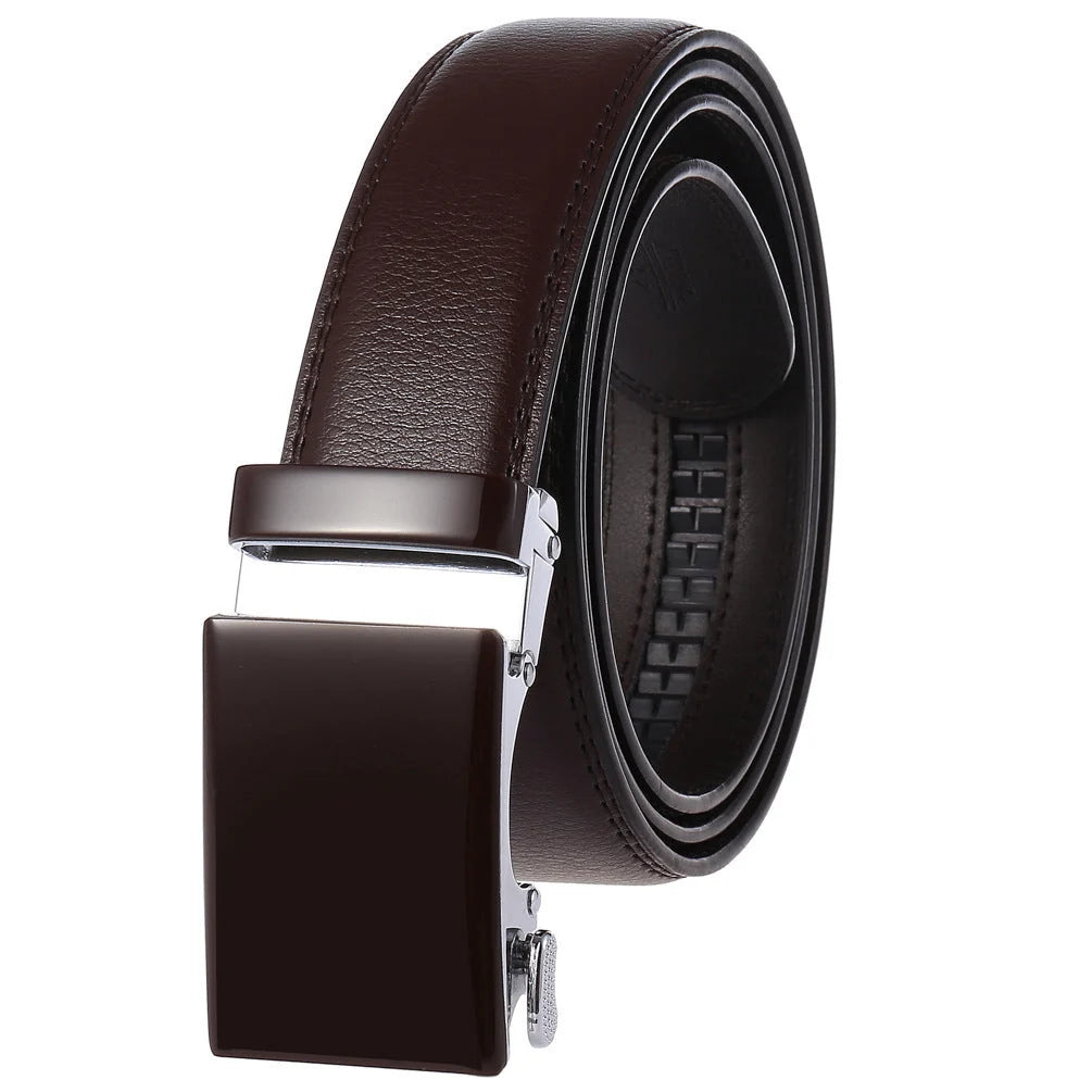 Men's Leather Belt | Automatic Buckle Adjustable Strap 2