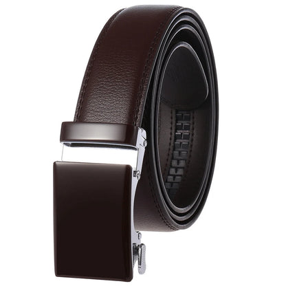 Men's Leather Belt | Automatic Buckle Adjustable Strap 2