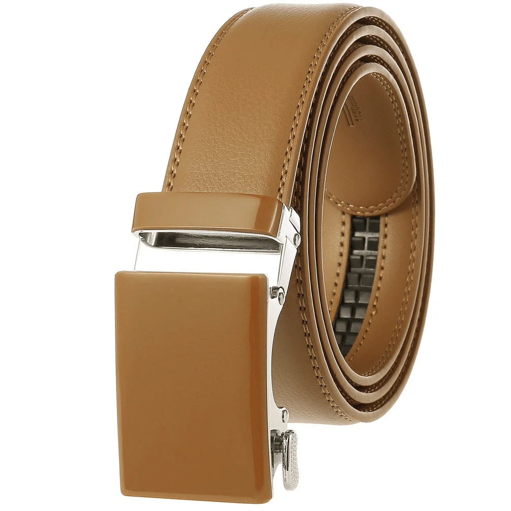 Men's Leather Belt | Automatic Buckle Adjustable Strap 3