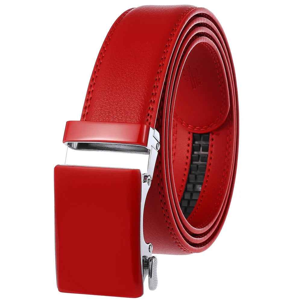 Men's Leather Belt | Automatic Buckle Adjustable Strap 4