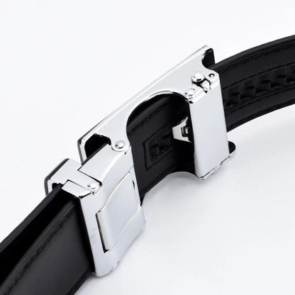 Men's Leather Belt | Automatic Buckle Adjustable Strap 6