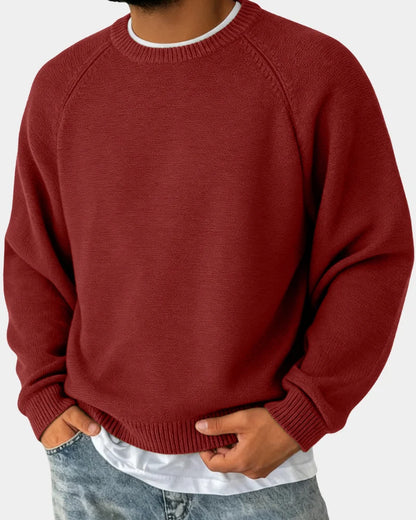 Men's Lightweight Crew-Neck Sweater | Long Sleeve Knit Pullover 4