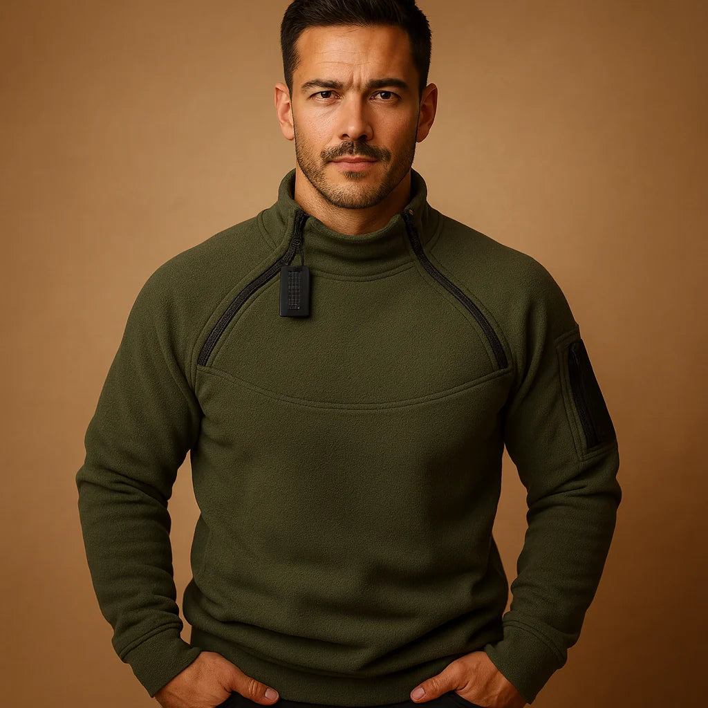 Men's Lightweight High-Neck Pullover | Casual Regular Fit Top 4