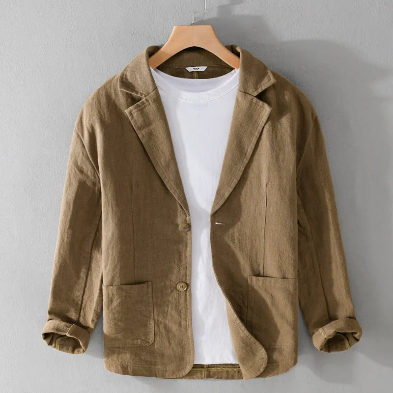 Men's Lightweight Linen Jacket Casual Fit 10
