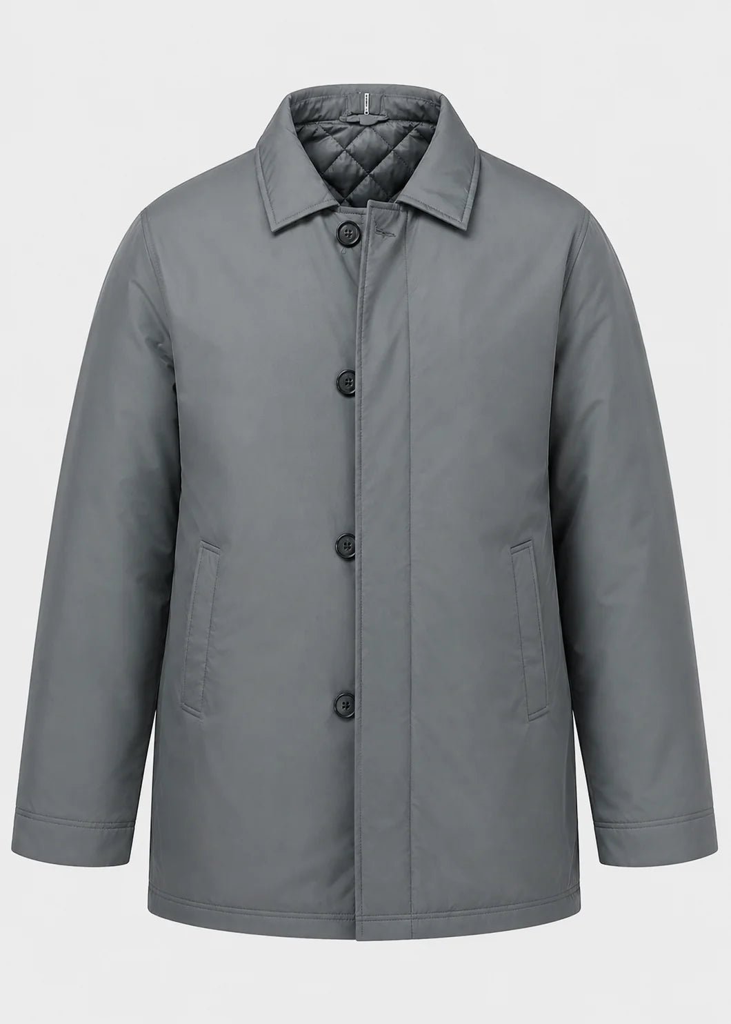 Men's Lightweight Mac Coat | Point Collar Button Up 6