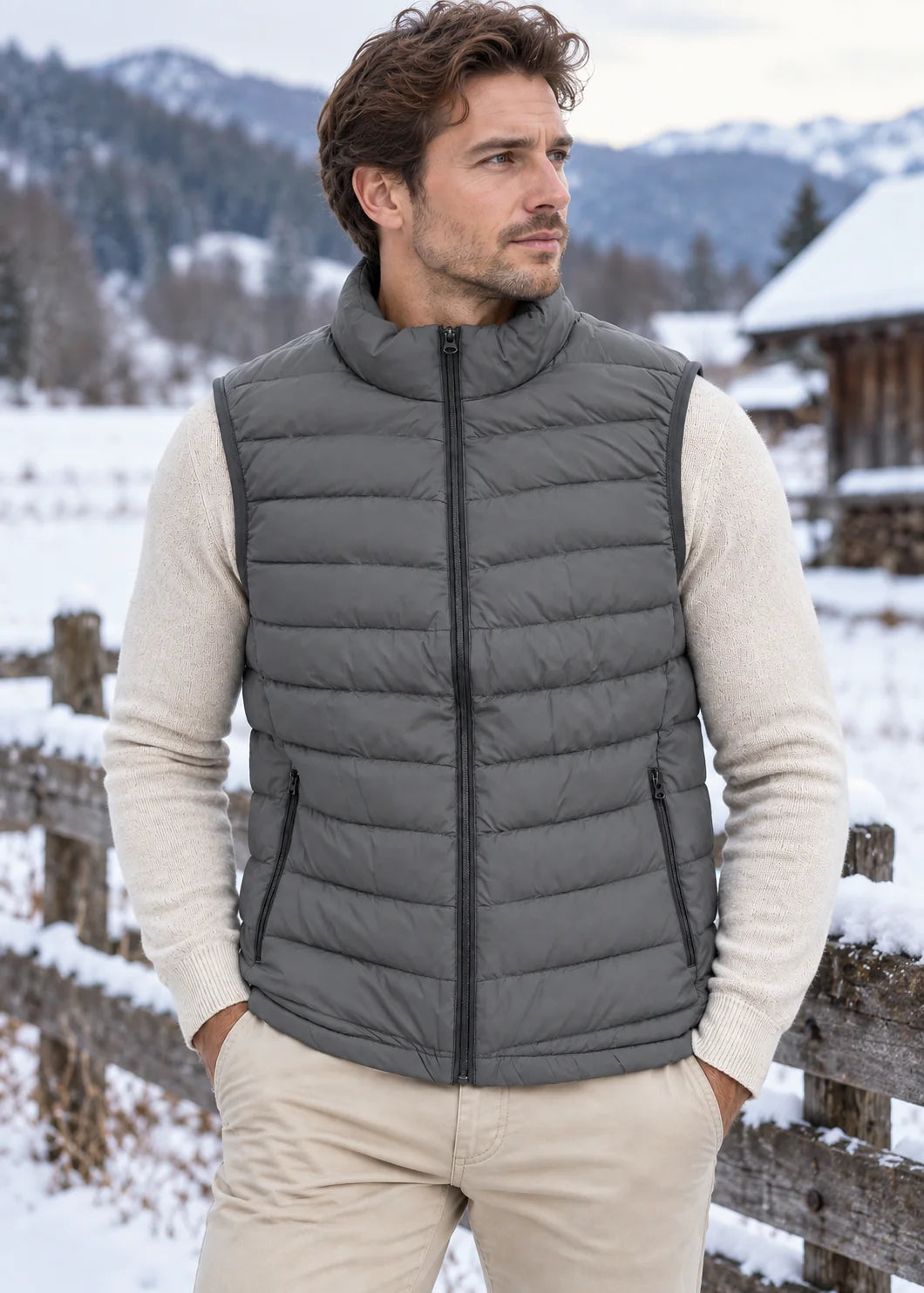 Men's Lightweight Quilted Gilet | Insulated Sleeveless Vest 7