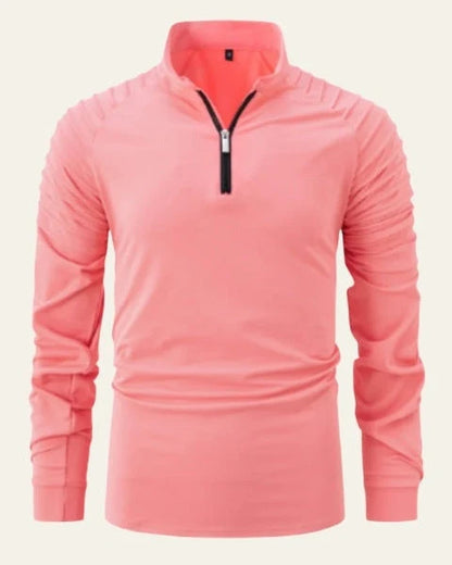 Men's Long Sleeve Polo Shirt | Slim Fit Quarter-Zip Design 2