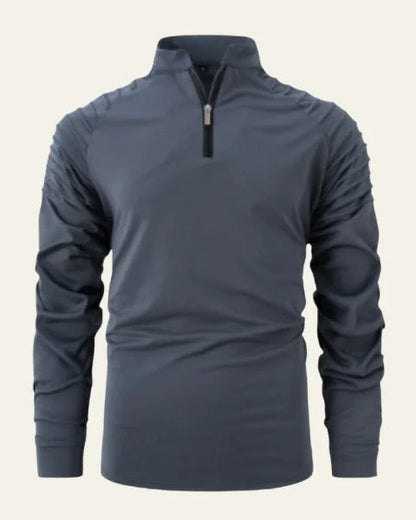 Men's Long Sleeve Polo Shirt | Slim Fit Quarter-Zip Design 4