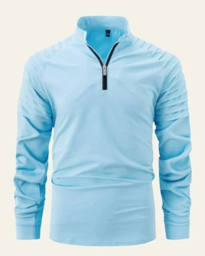 Men's Long Sleeve Polo Shirt | Slim Fit Quarter-Zip Design 5