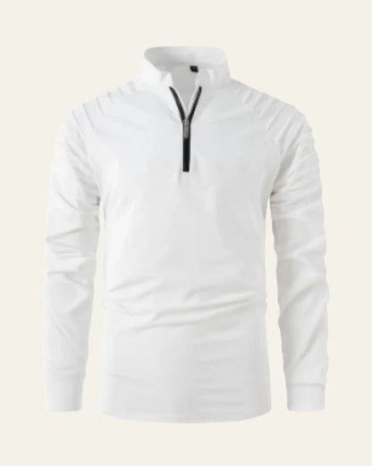 Men's Long Sleeve Polo Shirt | Slim Fit Quarter-Zip Design 6