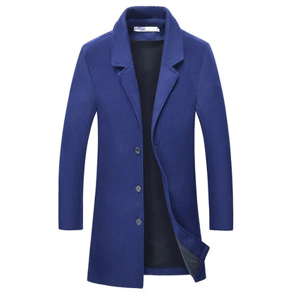 Men's Long Winter Coat | Tailored Single-Breasted Overcoat 5