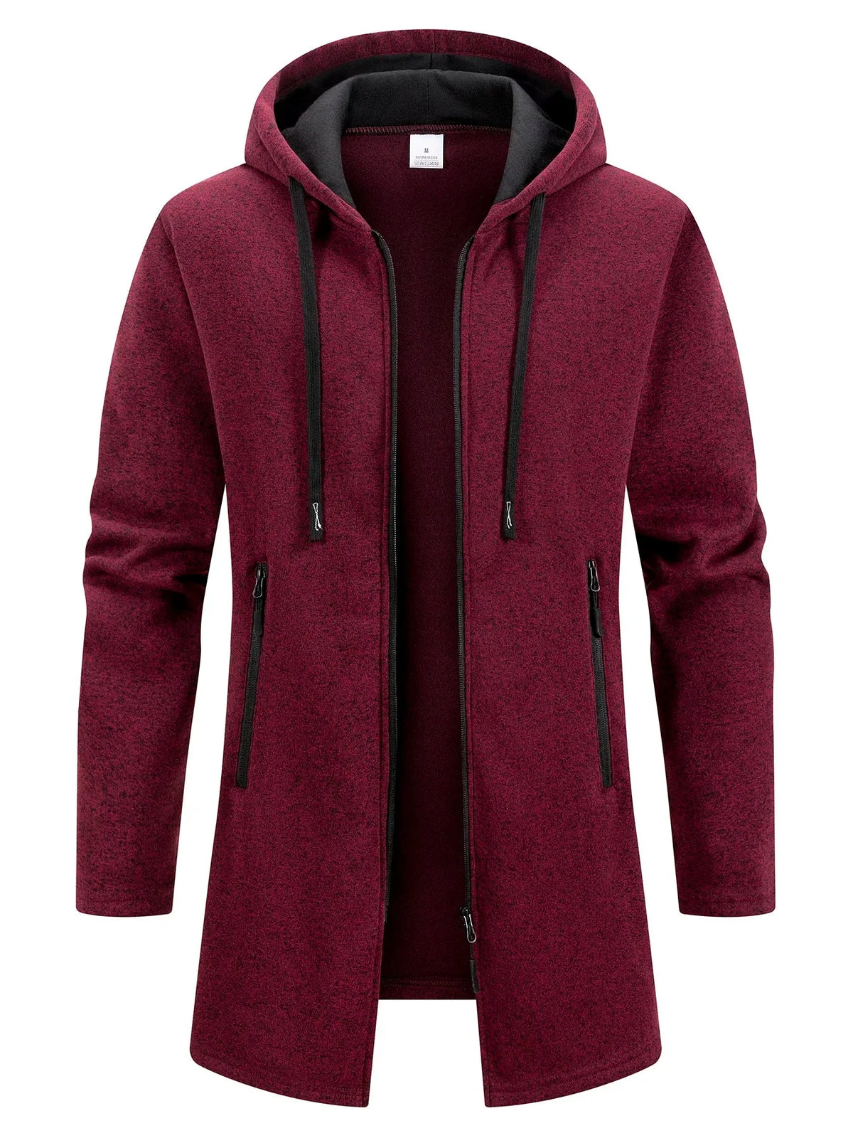 Men's Longline Zip-Up Hoodie | Relaxed Fit Sweatshirt 1