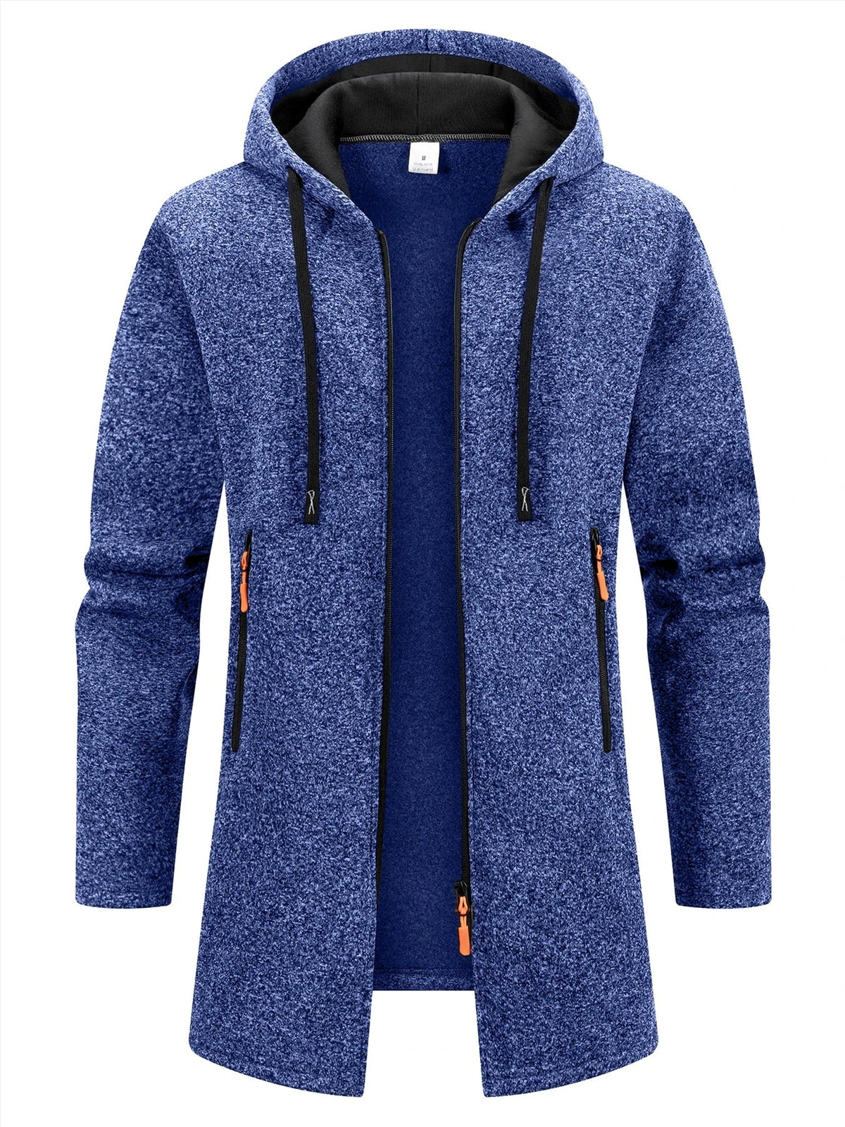 Men's Longline Zip-Up Hoodie | Relaxed Fit Sweatshirt 2