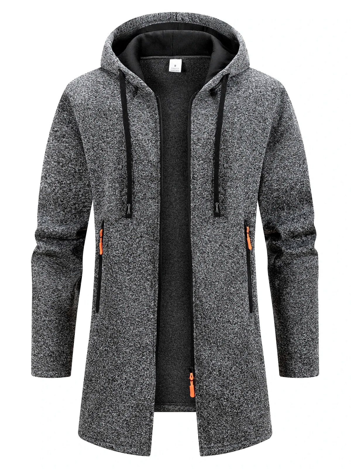 Men's Longline Zip-Up Hoodie | Relaxed Fit Sweatshirt 3
