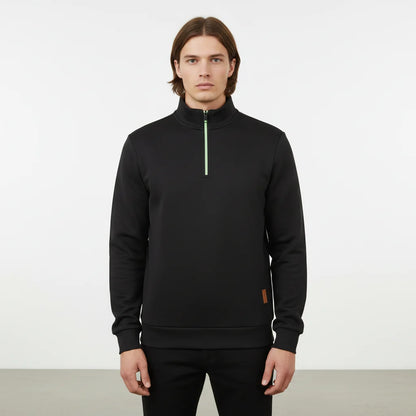 Men's Marled Quarter Zip Sweater | Stylish Funnel Neck Sweater 4