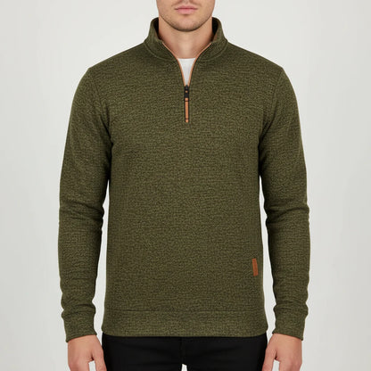 Men's Marled Quarter Zip Sweater | Stylish Funnel Neck Sweater 6